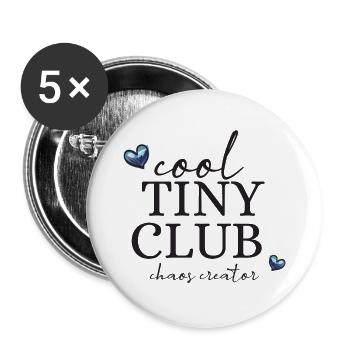 Cool Tiny Club - Buttons groß 56 mm (5er Pack) - Weiß - Vorne