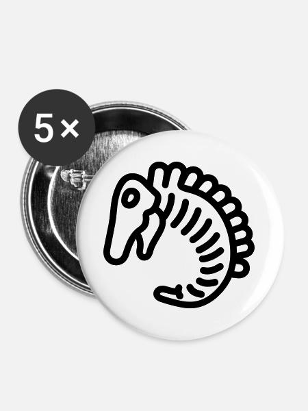Fossil - Buttons groß 56 mm (5er Pack) - Weiß