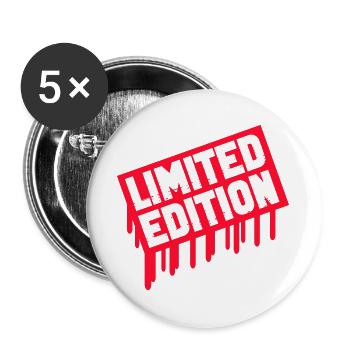 Limitierte Edition Stempel - Buttons groß 56 mm (5er Pack) - Weiß - Vorne
