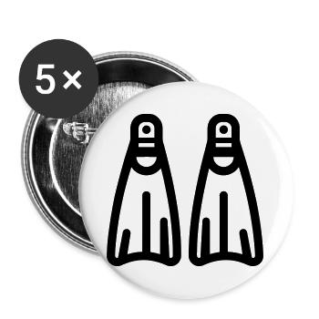 tauchen - Buttons groß 56 mm (5er Pack) - Weiß - Vorne