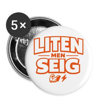Klein, aber oho! - Buttons groß 56 mm (5er Pack) - Weiß - Vorne