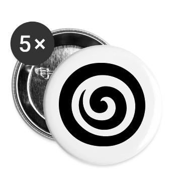 Japanese Spiral - Buttons large 2.2''/56 mm (5-pack) - white - Front