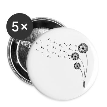 Dandelion Dandelion - Buttons large 2.2''/56 mm (5-pack) - white - Front