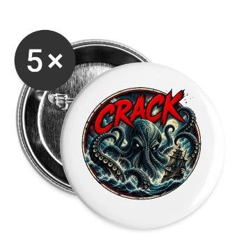 The crack of the seas - Buttons large 2.2''/56 mm (5-pack) - white - Front