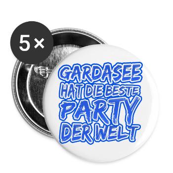 Urlaub Gardasee - Buttons groß 56 mm (5er Pack) - Weiß - Vorne