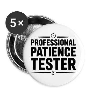 Professional Patience Tester - Buttons large 2.2''/56 mm (5-pack) - white - Front