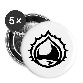 Kastanie Symbol - Buttons groß 56 mm (5er Pack) - Weiß - Vorne