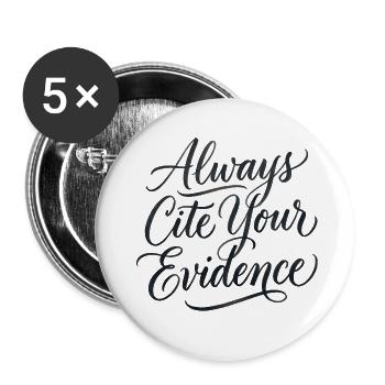 Immer Belege angeben – Lustiger Englischlehrer - Buttons groß 56 mm (5er Pack) - Weiß - Vorne