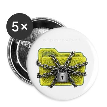 Tapete nicht gefunden – Neon-Gelber Ordnerschloss - Buttons groß 56 mm (5er Pack) - Weiß - Vorne