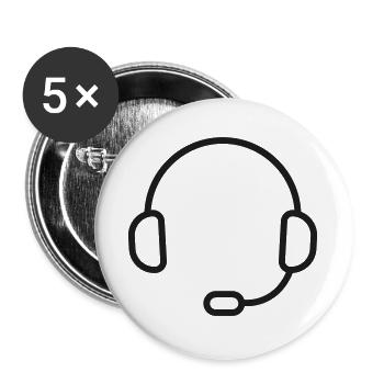 Headset Helpdesk Zeilen-Symbol - Buttons groß 56 mm (5er Pack) - Weiß - Vorne
