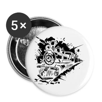 Lok - Buttons groß 56 mm (5er Pack) - Weiß - Vorne