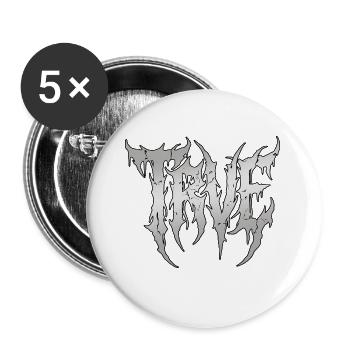 Heavy Metal Trve Truth - Buttons groß 56 mm (5er Pack) - Weiß - Vorne