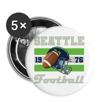 Seattle Football Shirt - Buttons groß 56 mm (5er Pack) - Weiß - Vorne