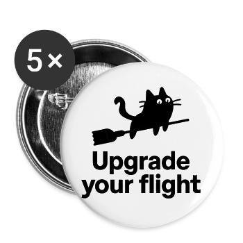 Katzen-Upgrade Flugboost - Buttons groß 56 mm (5er Pack) - Weiß - Vorne
