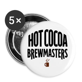 Heißer Kakao-Meisterschaft - Buttons groß 56 mm (5er Pack) - Weiß - Vorne