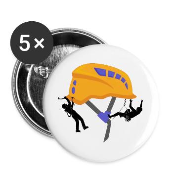 klettern bouldern felsklettern berge Bergsport - Buttons groß 56 mm (5er Pack) - Weiß - Vorne