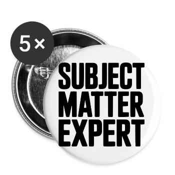 Fachexperte - Buttons groß 56 mm (5er Pack) - Weiß - Vorne