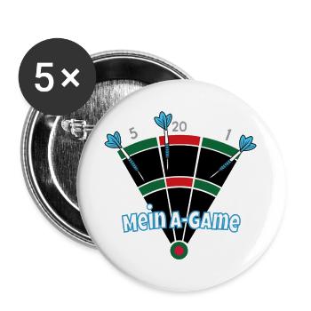 Mein A-Game - Buttons groß 56 mm (5er Pack) - Weiß - Vorne