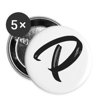P - Buttons groß 56 mm (5er Pack) - Weiß - Vorne