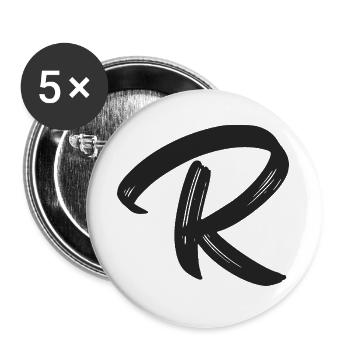 R - Buttons groß 56 mm (5er Pack) - Weiß - Vorne
