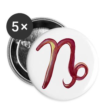 Crimson Letter N Aquarell - Buttons groß 56 mm (5er Pack) - Weiß - Vorne