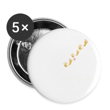 Erzieherin Tagesmutter Geschenk Abschied - Buttons groß 56 mm (5er Pack) - Weiß - Vorne