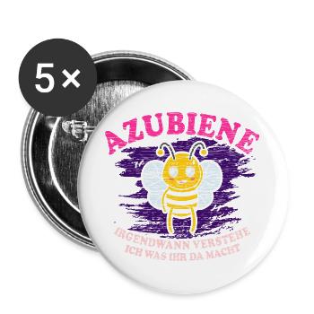 Azubiene Irgendwann Verstehe Ich Azubi Spruch - Buttons groß 56 mm (5er Pack) - Weiß - Vorne