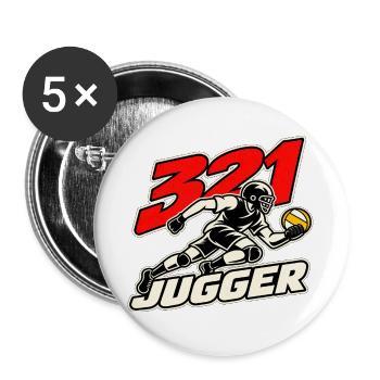 321 Jugger - Buttons groß 56 mm (5er Pack) - Weiß - Vorne