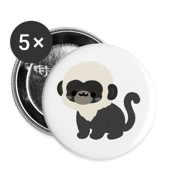 Douc Langur Affe - Buttons groß 56 mm (5er Pack) - Weiß - Vorne