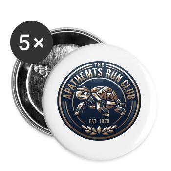 Geometrische Schildkröte Clublogo 1978 - Buttons groß 56 mm (5er Pack) - Weiß - Vorne