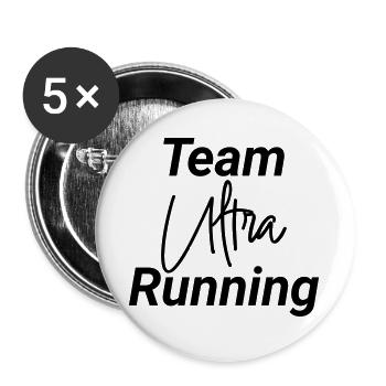Team Ultra Running Laufen Shirt - Buttons groß 56 mm (5er Pack) - Weiß - Vorne