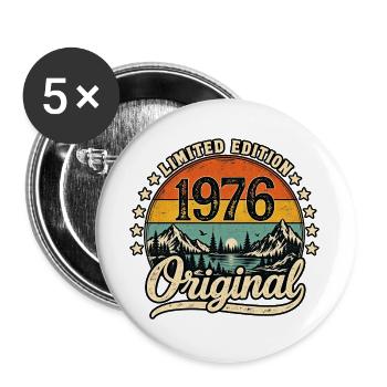 Original 1976 Limited Edition - Buttons groß 56 mm (5er Pack) - Weiß - Vorne
