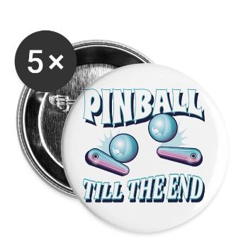  Flipper Flipperautomat Pinballs Arcade Game - Buttons groß 56 mm (5er Pack) - Weiß - Vorne