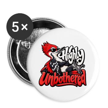 Specht - Buttons groß 56 mm (5er Pack) - Weiß - Vorne