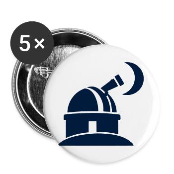Sternwarte Observatorium Logo - Buttons groß 56 mm (5er Pack) - Weiß - Vorne