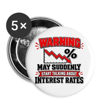 Finanzspezialist für Hypothekenmakler, Darlehensbeauftragter, Finanzspezialist - Buttons groß 56 mm (5er Pack) - Weiß - Vorne