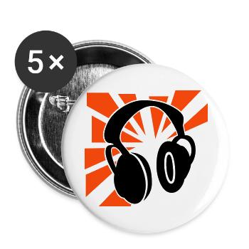 Headphones Shatter - Buttons large 2.2''/56 mm (5-pack) - white - Front