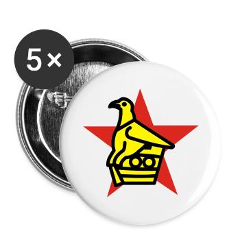 Zimbabwe Bird & Star - Buttons large 2.2''/56 mm (5-pack) - white - Front