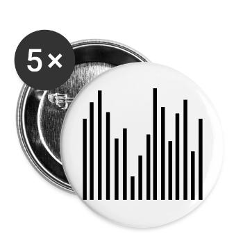 Statistik - Buttons groß 56 mm (5er Pack) - Weiß - Vorne