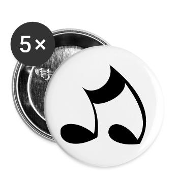 Note - Buttons groß 56 mm (5er Pack) - Weiß - Vorne