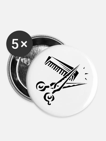 Sissors & Kamm - Buttons groß 56 mm (5er Pack) - Weiß