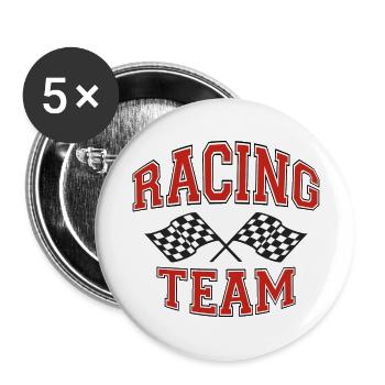 racing team - Buttons large 2.2''/56 mm (5-pack) - white - Front