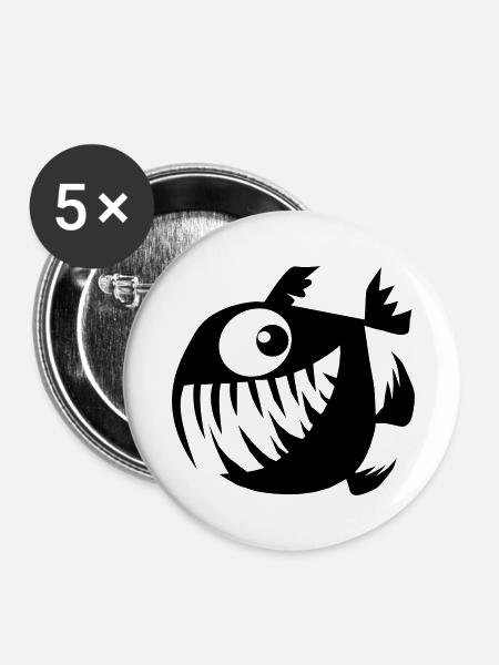 Frohe Perry - Buttons groß 56 mm (5er Pack) - Weiß