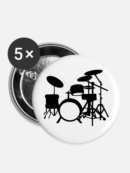 Drums - Buttons large 2.2''/56 mm (5-pack) - white