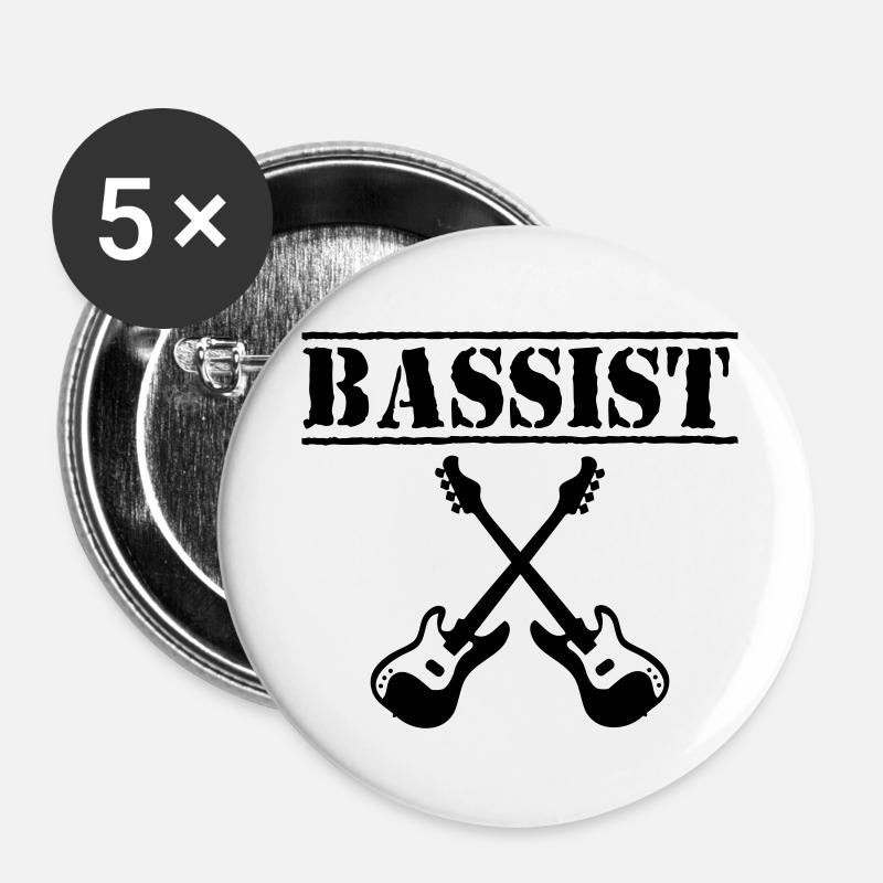 bassist - Buttons large 2.2''/56 mm (5-pack) - white
