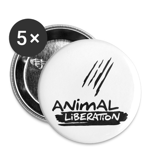 animalliberation01o_225x225 - Buttons groß 56 mm (5er Pack)
