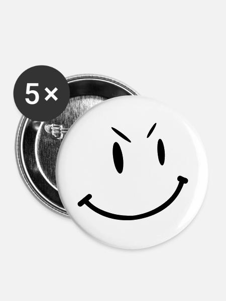 smily - Buttons large 2.2''/56 mm (5-pack) - white