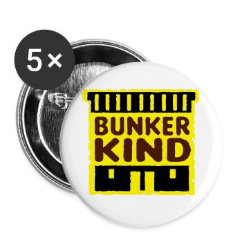 rzhw_bunker-kind - Buttons groß 56 mm (5er Pack) - Weiß - Vorne