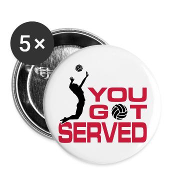 You got served - Buttons groß 56 mm (5er Pack) - Weiß - Vorne