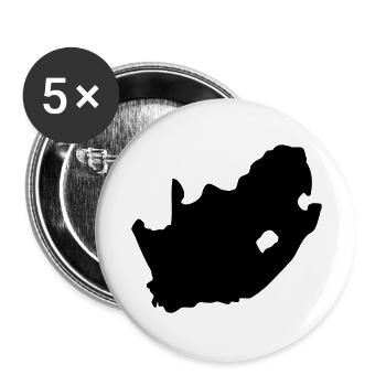 Südafrika - Buttons groß 56 mm (5er Pack) - Weiß - Vorne